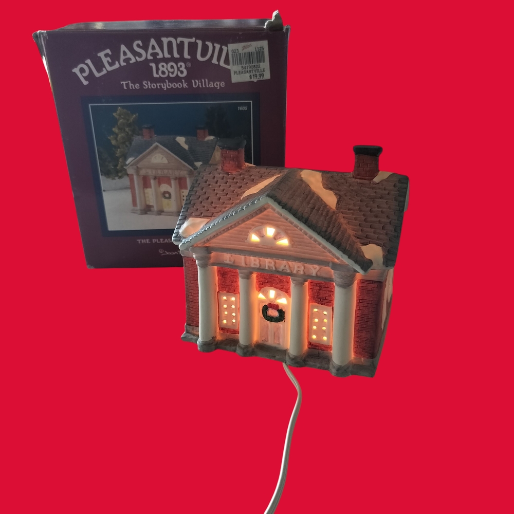 Vintage Pleasantville 1893 Christmas Village Library